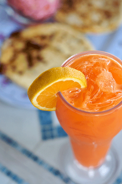Healthful and refreshing beverage at Pupuseria Salvadorena Healthful and refreshing beverage (Photo by Sergio Salvador) Click for More