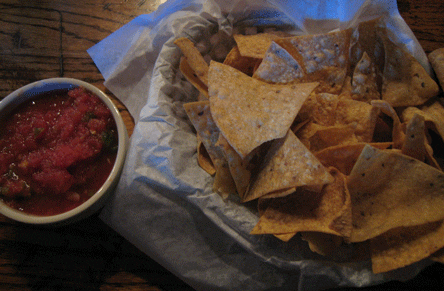 Salsa and chips at the Ponderosa Salsa and chips at the Ponderosa