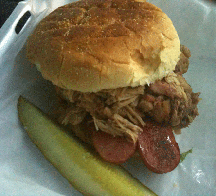Josh06 The Slammer (Pulled Pork and Polish Sausage)