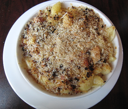 The Standard Mac and Cheese with Smoked Salmon and Green Chili