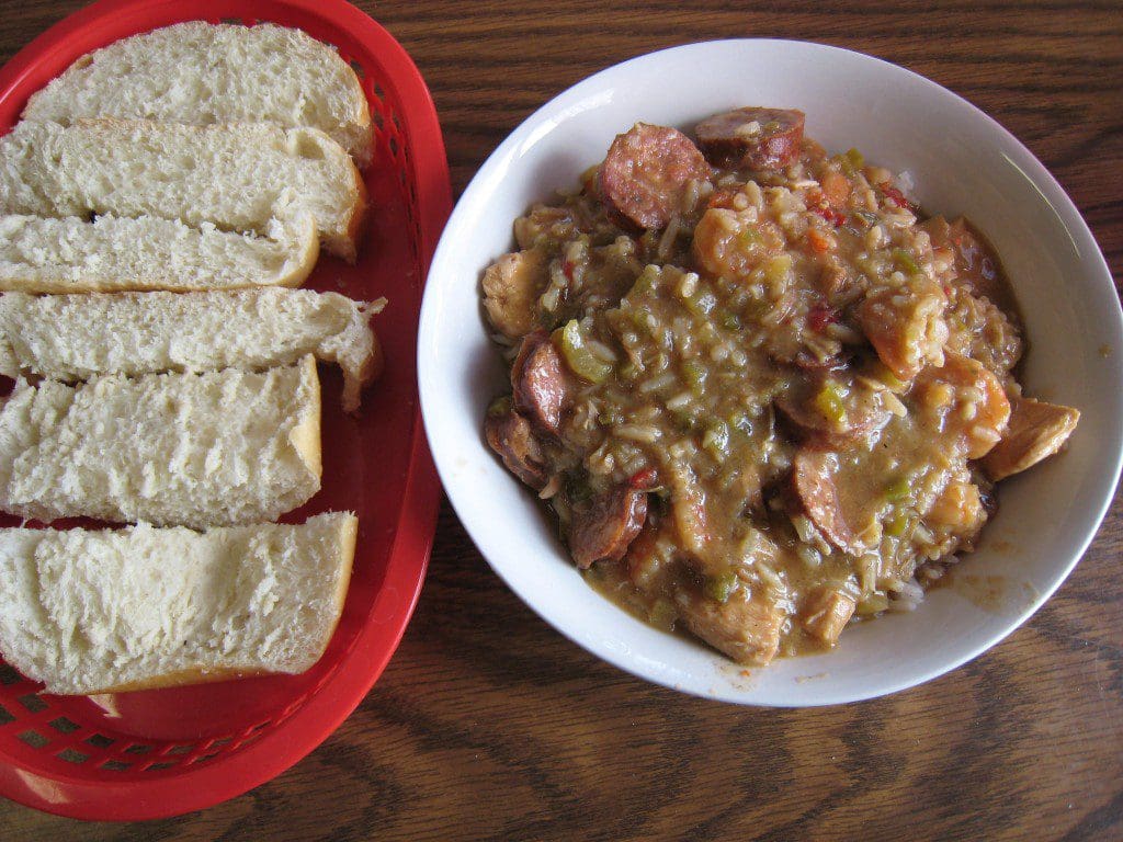 Crawfish and shrimp etouffe