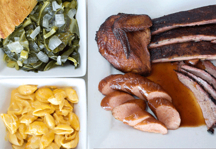 A three meat barbecue combo at Pepper's (Photo by Sergio Salvador)