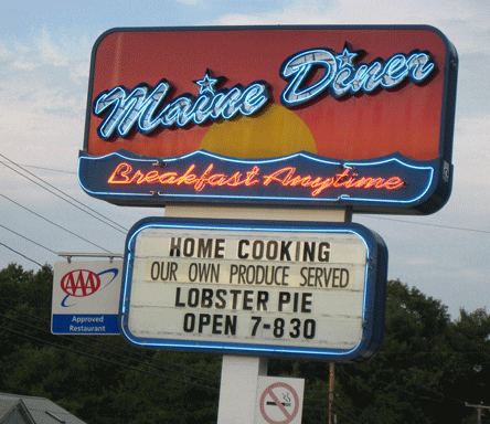 Greeting diners from the street